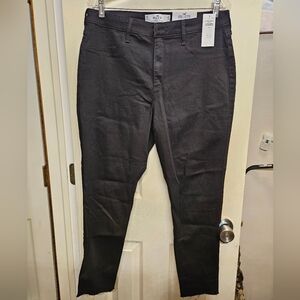 Hollister curvy high rise jean jegging black 15 short 32 x 26
